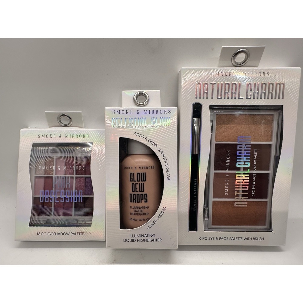 Smoke & Mirrors Makeup Bundle Pink Obsession Natural Charm Glow Dew‎